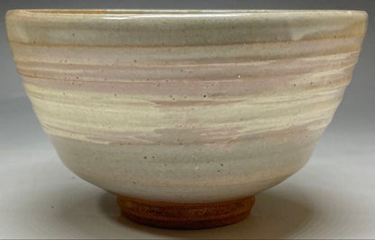 Kosobe Ware Hakeme Tea Bowl | Edo Revival Brushmark Chawan with Paulownia Box