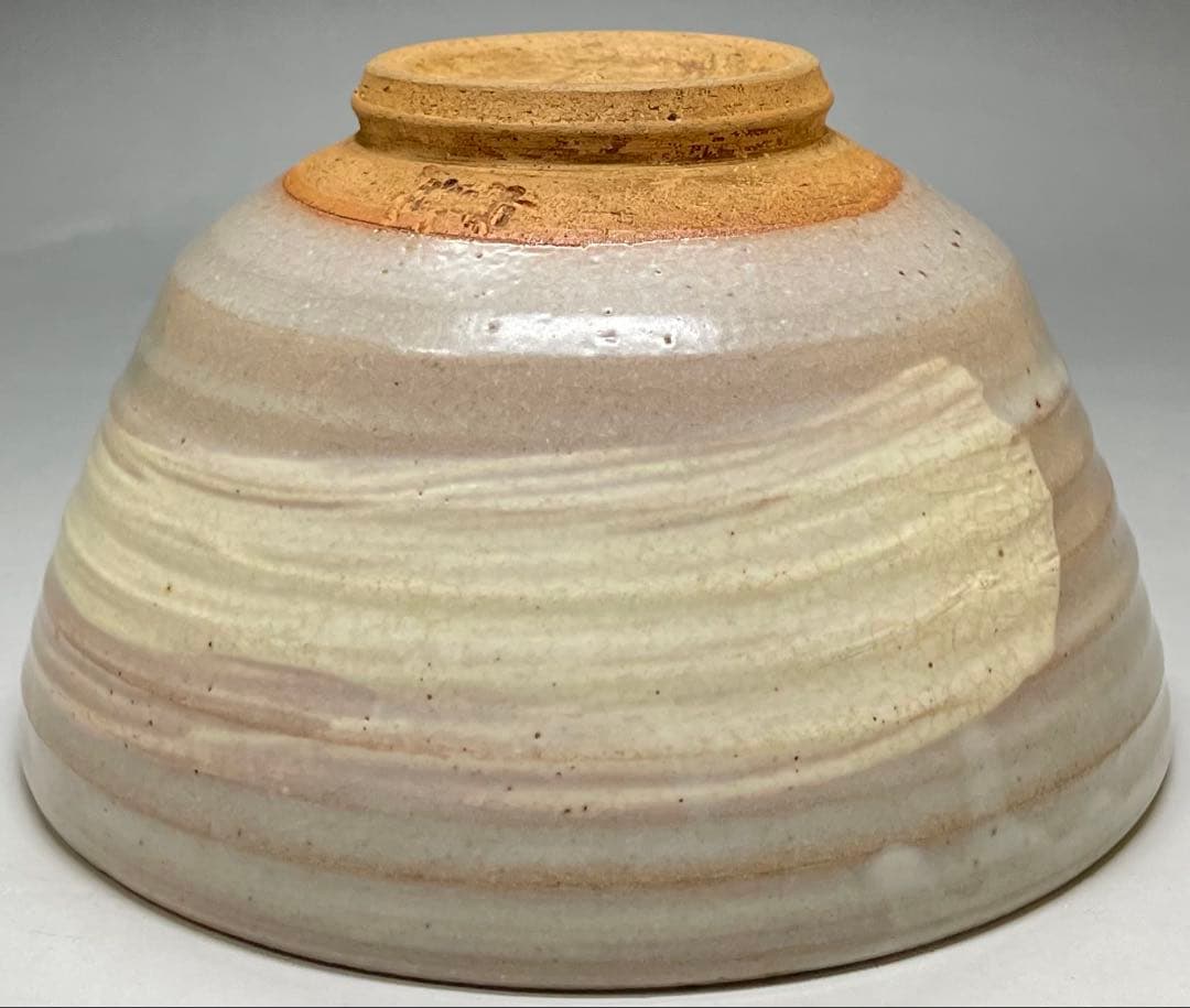 Kosobe Ware Hakeme Tea Bowl | Edo Revival Brushmark Chawan with Paulownia Box