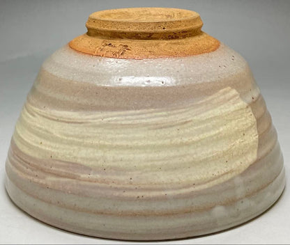 Kosobe Ware Hakeme Tea Bowl | Edo Revival Brushmark Chawan with Paulownia Box