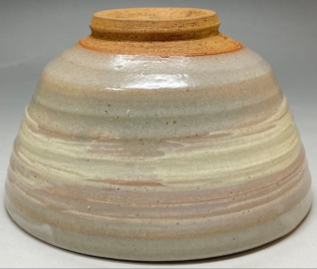 Kosobe Ware Hakeme Tea Bowl | Edo Revival Brushmark Chawan with Paulownia Box