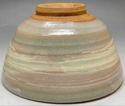 Kosobe Ware Hakeme Tea Bowl | Edo Revival Brushmark Chawan with Paulownia Box