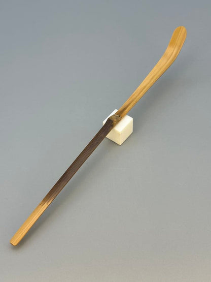 Chashaku Tea Scoop by Horinouchi Sokan, Omotesenke Grand Master, Signed Noasobi, Susutake Bamboo, Tomobako