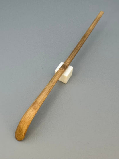 Chashaku Tea Scoop by Horinouchi Sokan, Omotesenke Grand Master, Signed Noasobi, Susutake Bamboo, Tomobako