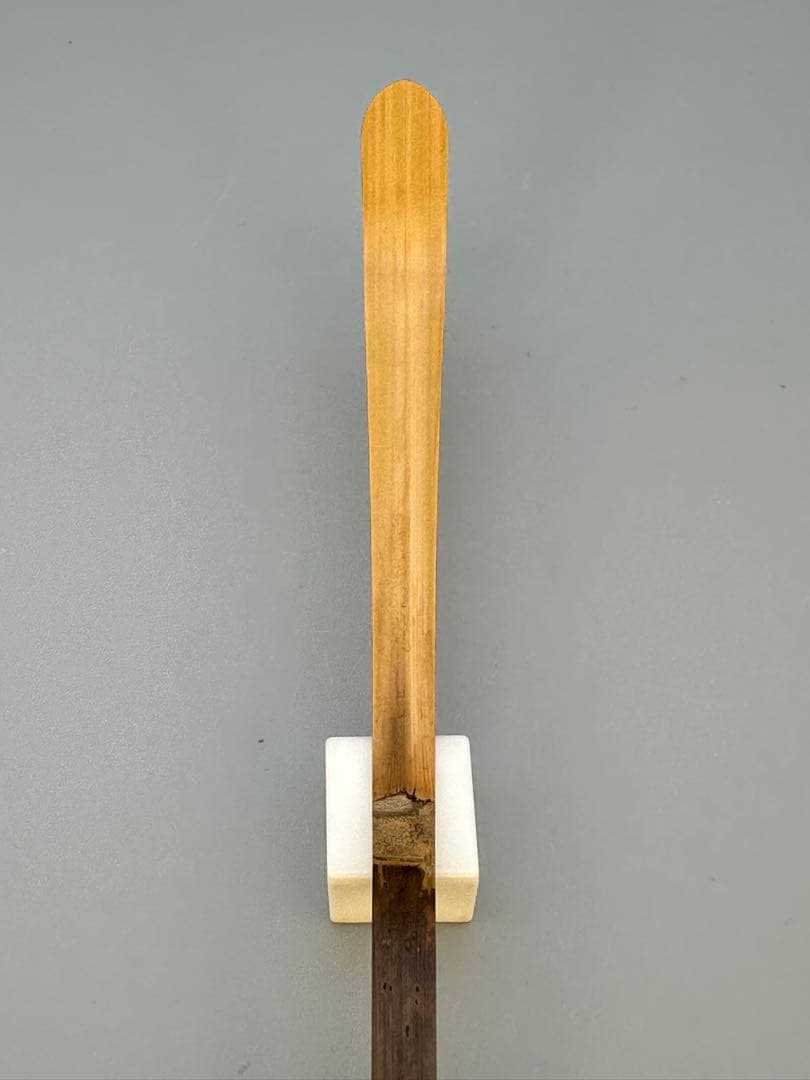 Chashaku Tea Scoop by Horinouchi Sokan, Omotesenke Grand Master, Signed Noasobi, Susutake Bamboo, Tomobako