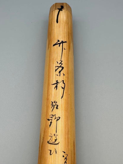 Chashaku Tea Scoop by Horinouchi Sokan, Omotesenke Grand Master, Signed Noasobi, Susutake Bamboo, Tomobako