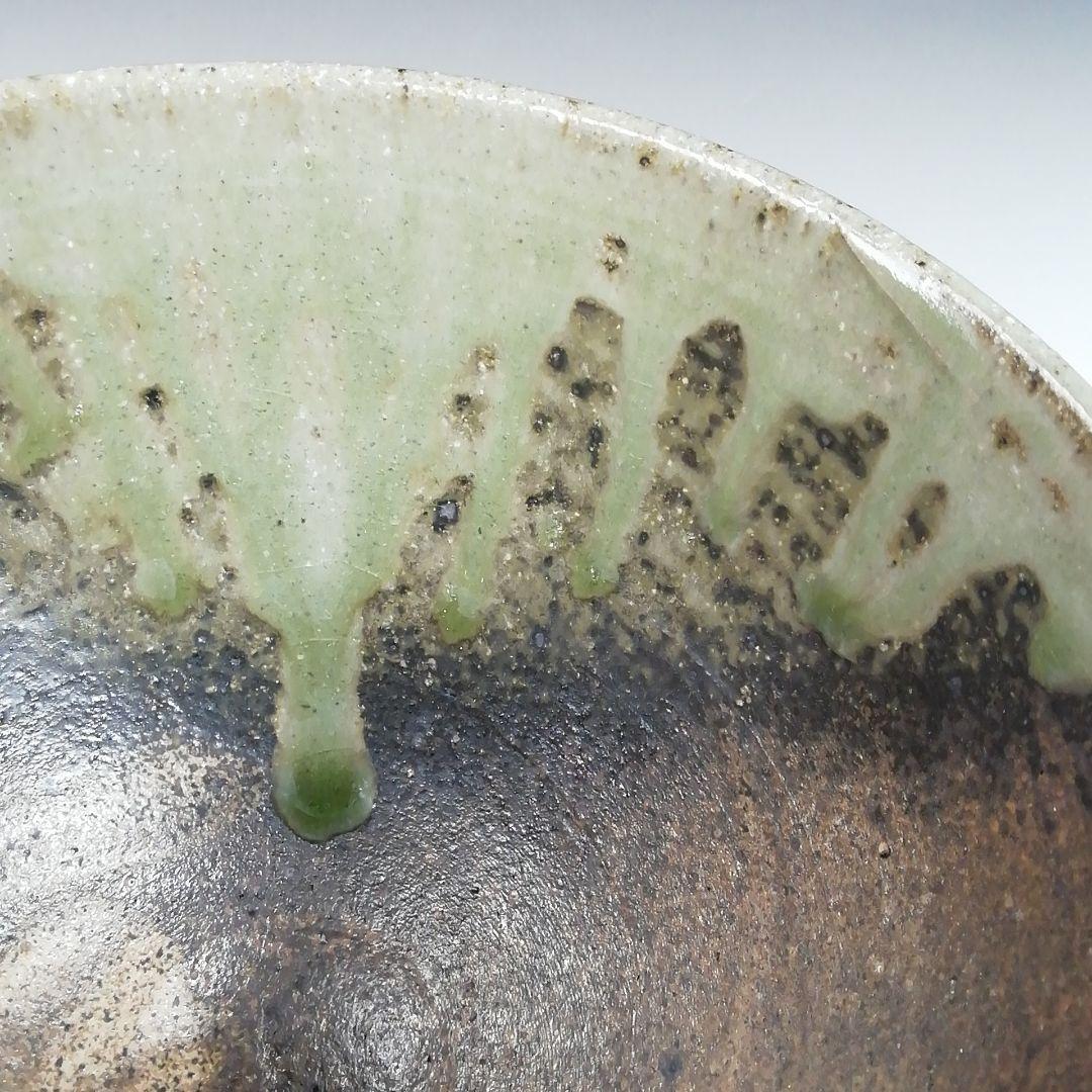 Tokoname Ware Tea Bowl by Horaido Okinken Kiln - Green Ash Glaze Matcha Chawan with Box