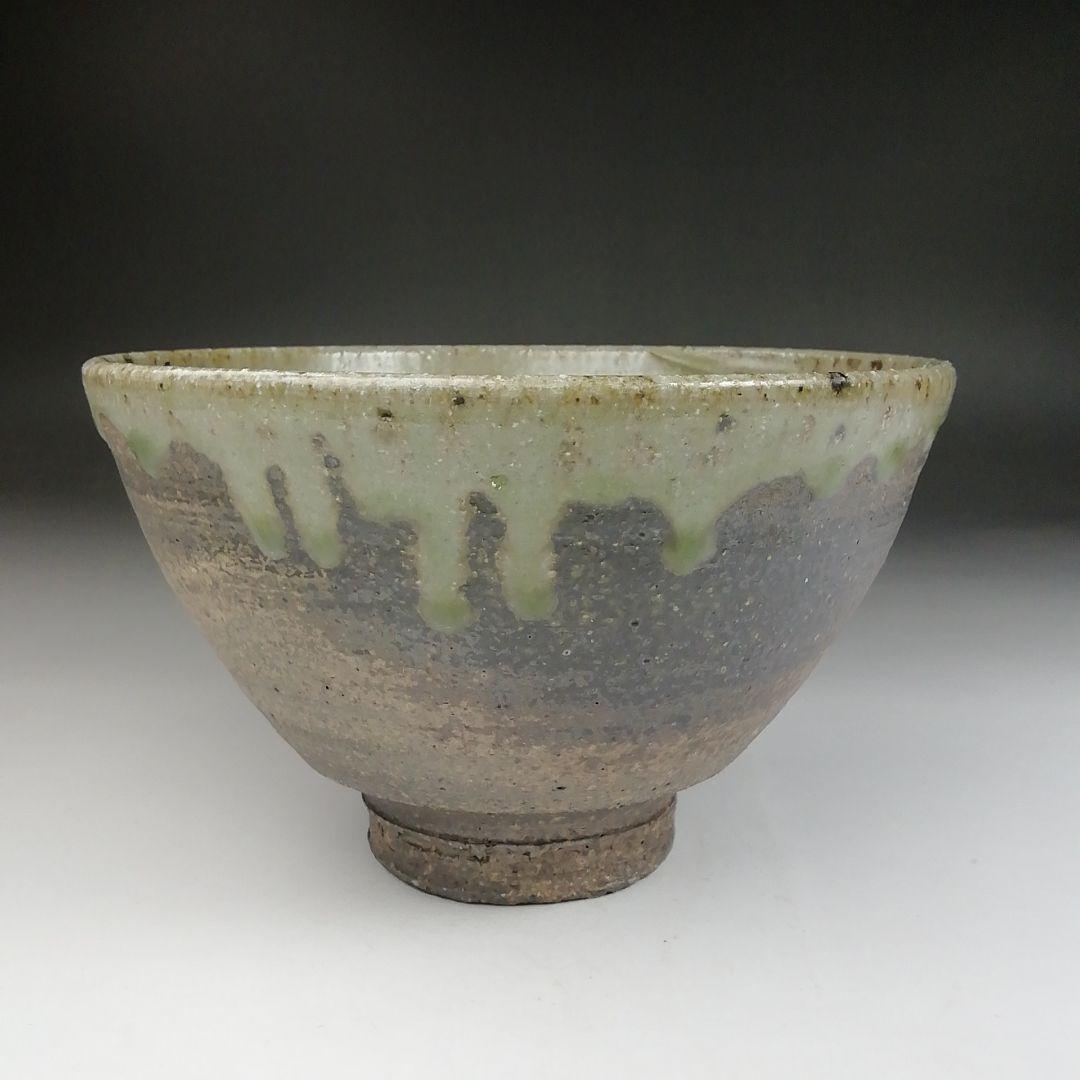 Tokoname Ware Tea Bowl by Horaido Okinken Kiln - Green Ash Glaze Matcha Chawan with Box