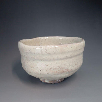 Hagi Ware Tea Bowl by Koyo - White Glaze Chawan with Kannyu Crazing Signed Box
