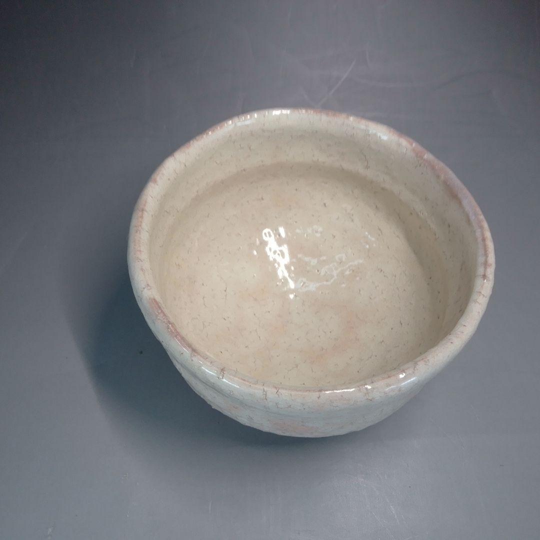 Hagi Ware Tea Bowl by Koyo - White Glaze Chawan with Kannyu Crazing Signed Box