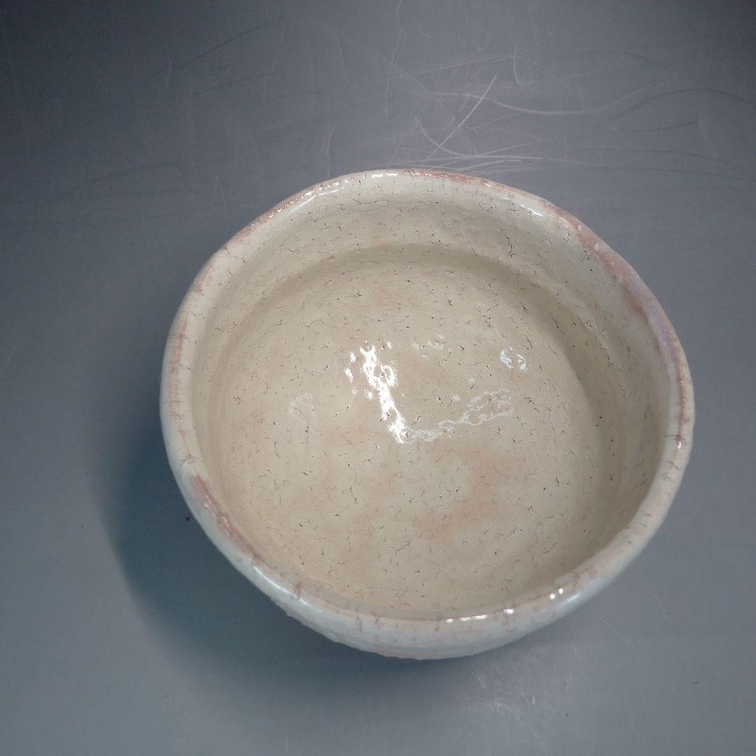 Hagi Ware Tea Bowl by Koyo - White Glaze Chawan with Kannyu Crazing Signed Box