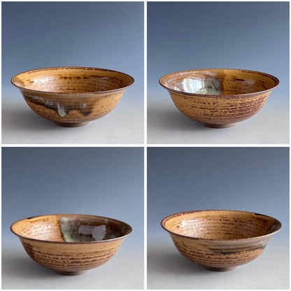 Takatori Ware Flat Tea Bowl (Hirachawan) by Kamei Rakuzan