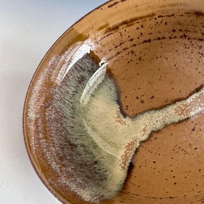 Takatori Ware Flat Tea Bowl (Hirachawan) by Kamei Rakuzan