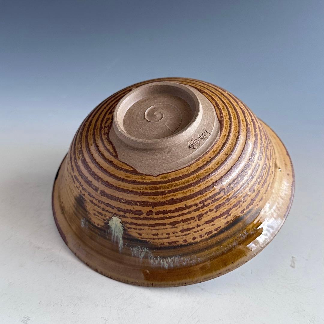 Takatori Ware Flat Tea Bowl (Hirachawan) by Kamei Rakuzan