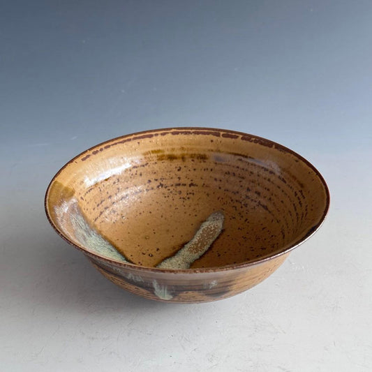 Takatori Ware Flat Tea Bowl (Hirachawan) by Kamei Rakuzan