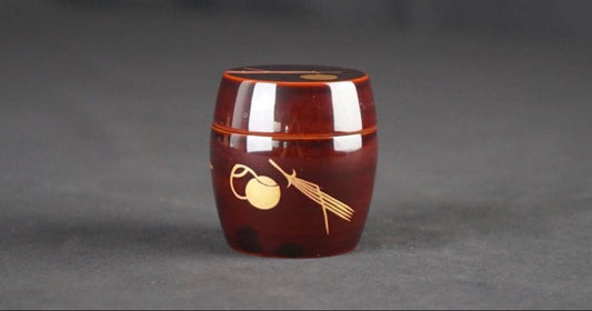 Dojo Munehiro Dobari Natsume | Urasenke Gengensai | Gold Maki-e Gourd | Choan Kakitsuke