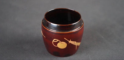 Dojo Munehiro Dobari Natsume | Urasenke Gengensai | Gold Maki-e Gourd | Choan Kakitsuke
