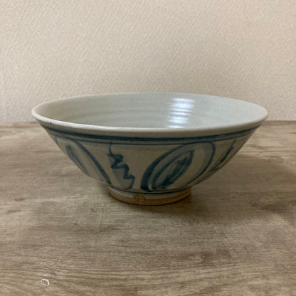 Gosu-e Cobalt Blue Bowl by Arai Kinya (Fusen) - Kyoto Ware Dead Stock