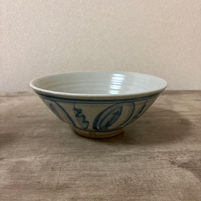 Gosu-e Cobalt Blue Bowl by Arai Kinya (Fusen) - Kyoto Ware Dead Stock