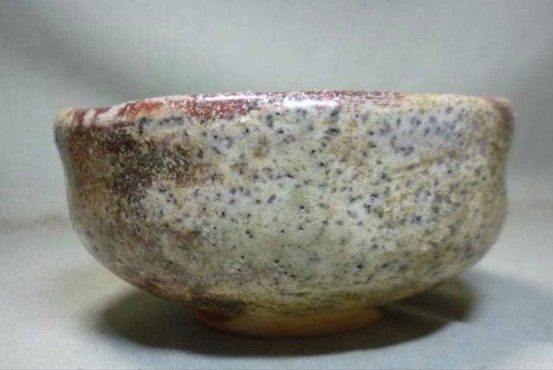 Raku Style — Kiln-transformed Summer Tea Bowl, Gray-green to Reddish-Brown Glaze