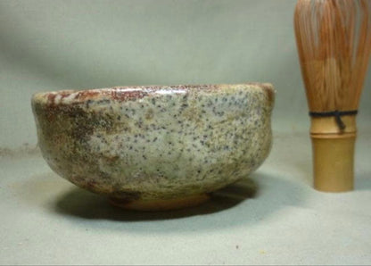 Raku Style — Kiln-transformed Summer Tea Bowl, Gray-green to Reddish-Brown Glaze