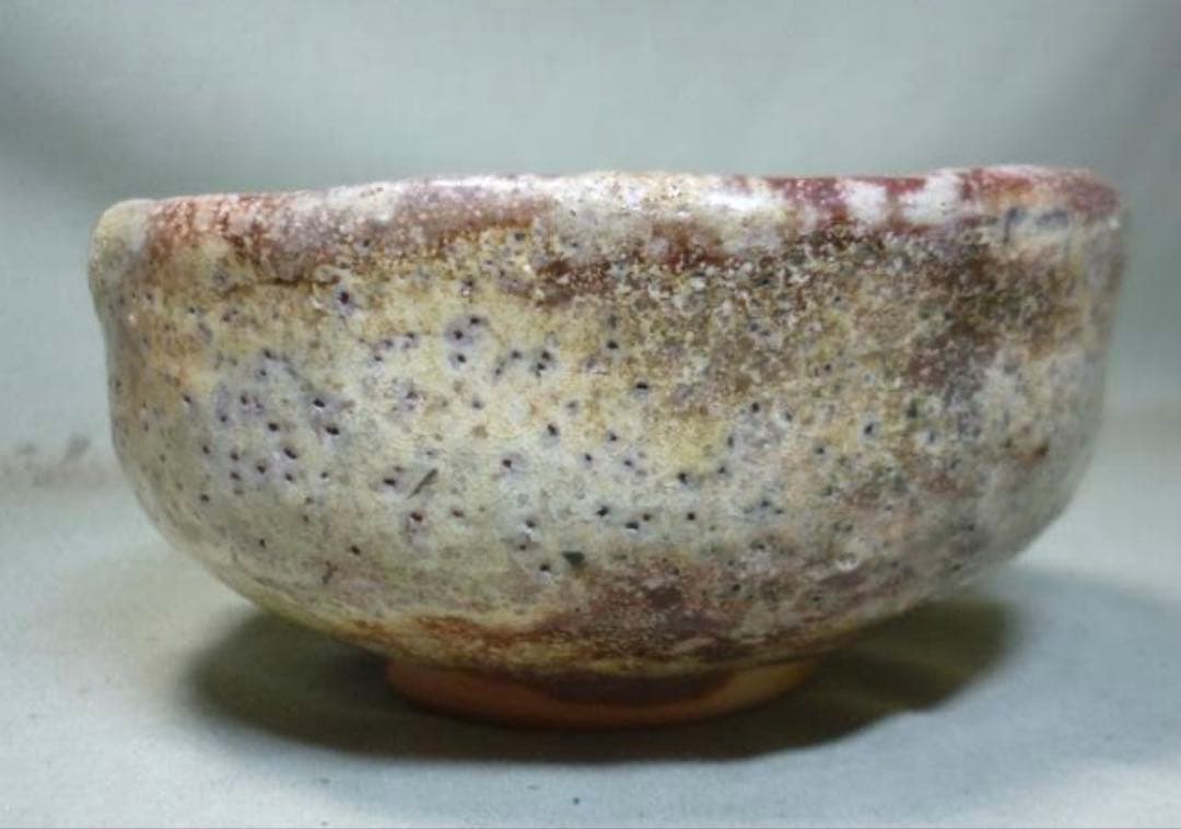 Raku Style — Kiln-transformed Summer Tea Bowl, Gray-green to Reddish-Brown Glaze