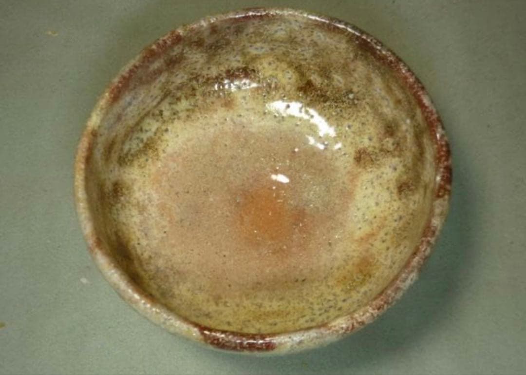 Raku Style — Kiln-transformed Summer Tea Bowl, Gray-green to Reddish-Brown Glaze