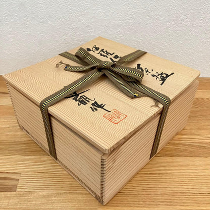 Irabo Summer Tea Bowl by Kato Renpei - Flat Hira-Chawan with Signed Box