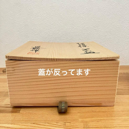 Irabo Summer Tea Bowl by Kato Renpei - Flat Hira-Chawan with Signed Box