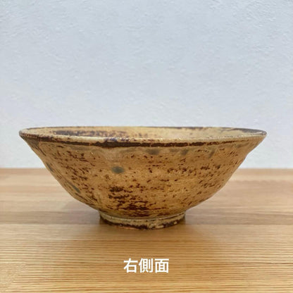 Irabo Summer Tea Bowl by Kato Renpei - Flat Hira-Chawan with Signed Box