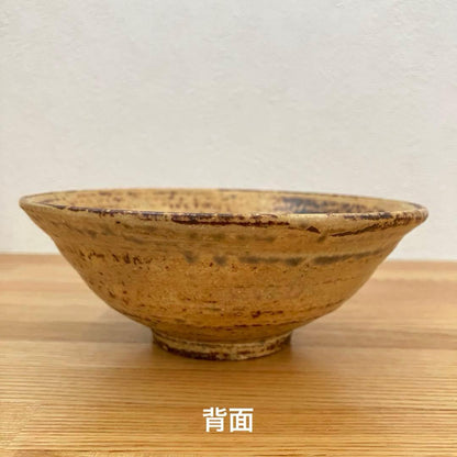 Irabo Summer Tea Bowl by Kato Renpei - Flat Hira-Chawan with Signed Box