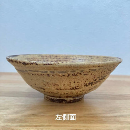 Irabo Summer Tea Bowl by Kato Renpei - Flat Hira-Chawan with Signed Box