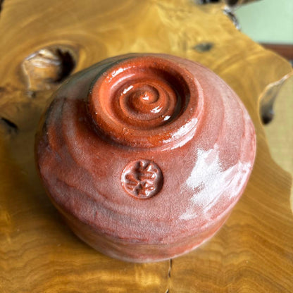 Aka-Raku Red Tea Bowl by Sasaki Shoraku - Kyoto Raku Ware Chawan with Signed Box