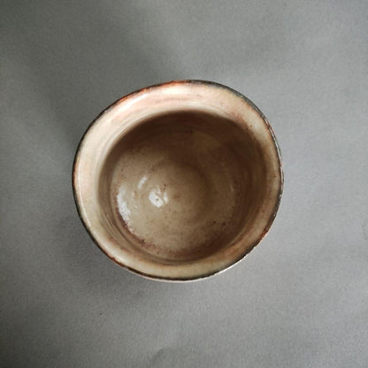 XV Sakakura Shinbei Hagi Ware Sake Cup - 15th Generation Pink-White Glaze Chawan