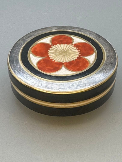 Eiraku Zengoro Plum Blossom Kogo — Gold and Silver Incense Container