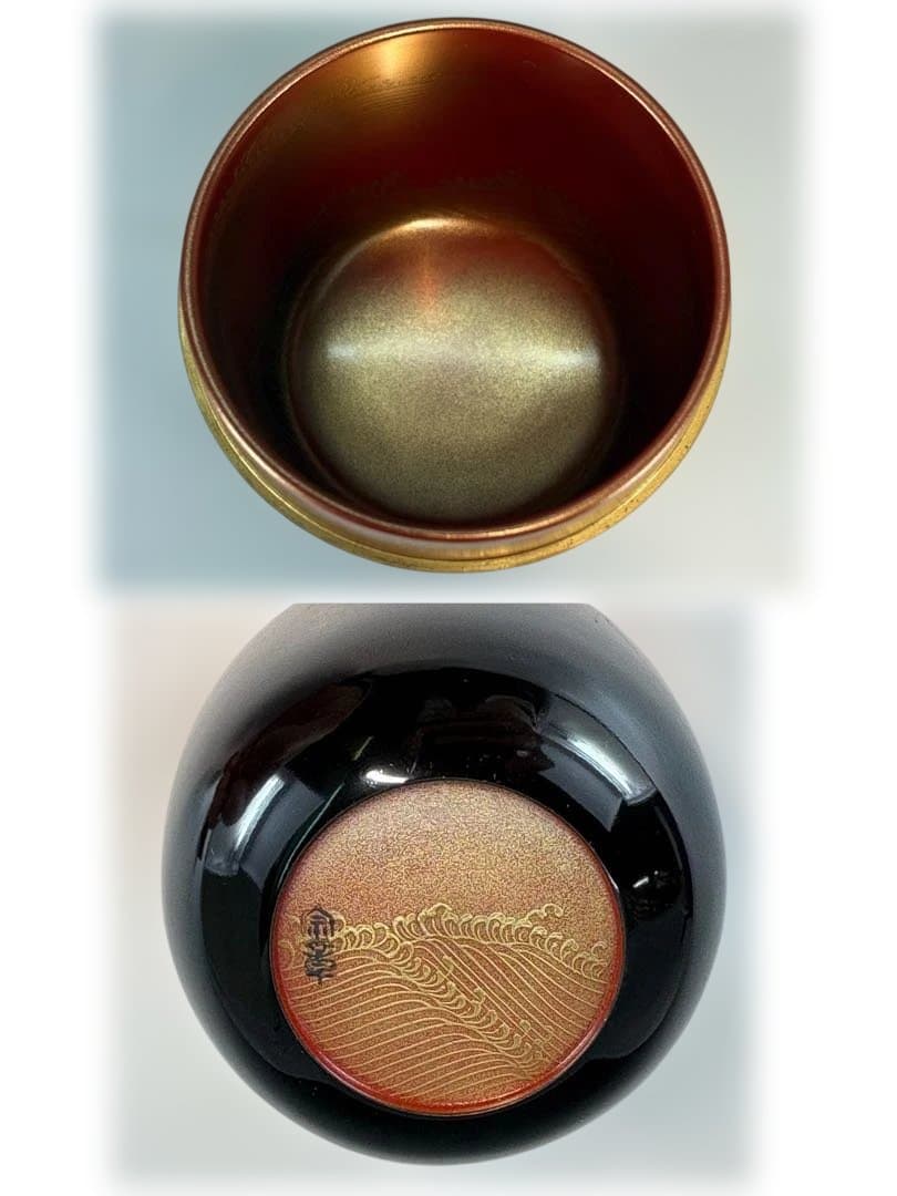 Heian Sosho — Gold Maki-e Crane O-Natsume, Exhibition-Grade, Tomobako