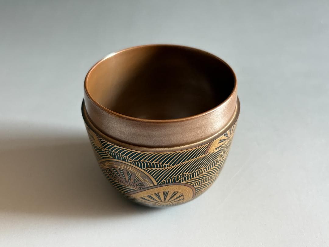Omotesenke Jingyusai Inscription Nami-Guruma Maki-e O-Natsume | Shitsusendo Tea Caddy