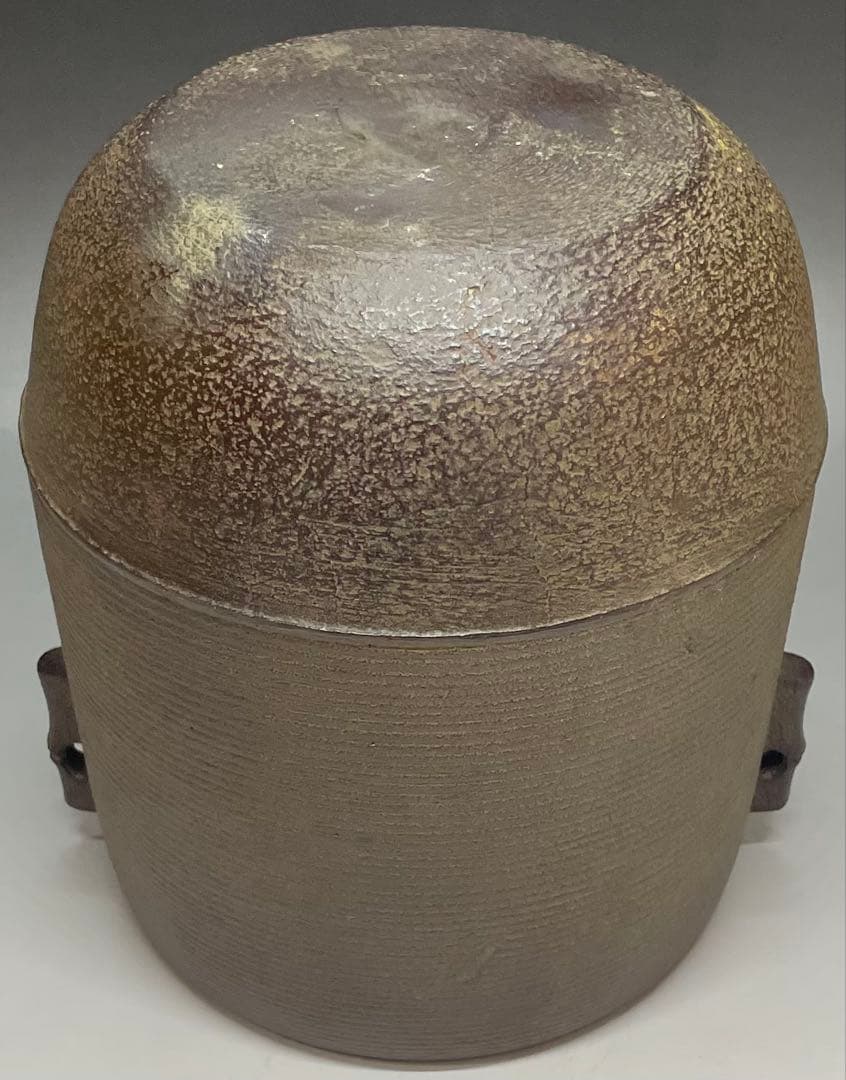 Kanamori Shoei Bamboo Relief Sensuji Cylindrical Iron Tea Kettle Tsutsugama