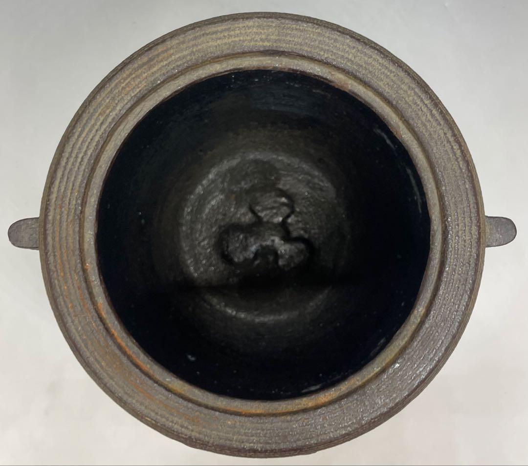 Kanamori Shoei Bamboo Relief Sensuji Cylindrical Iron Tea Kettle Tsutsugama