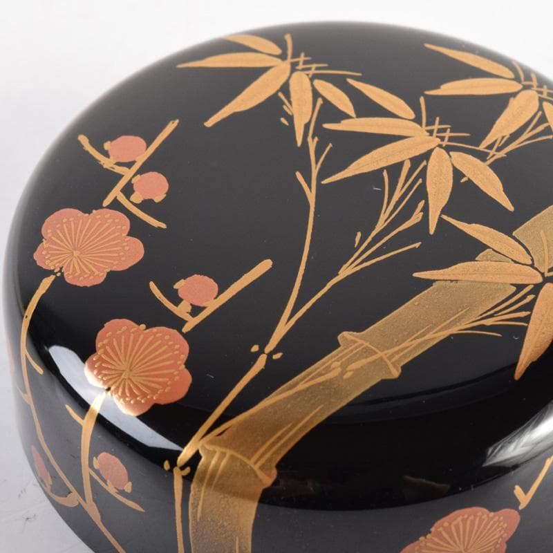 Kaga Maki-e Natsume by Nakamura Kyozo - Four Gentlemen with Daitoku-ji Box