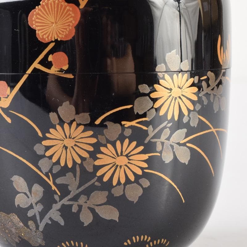 Kaga Maki-e Natsume by Nakamura Kyozo - Four Gentlemen with Daitoku-ji Box