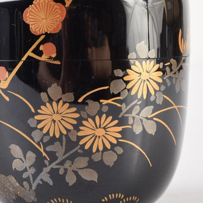 Kaga Maki-e Natsume by Nakamura Kyozo - Four Gentlemen with Daitoku-ji Box