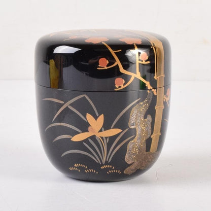 Kaga Maki-e Natsume by Nakamura Kyozo - Four Gentlemen with Daitoku-ji Box