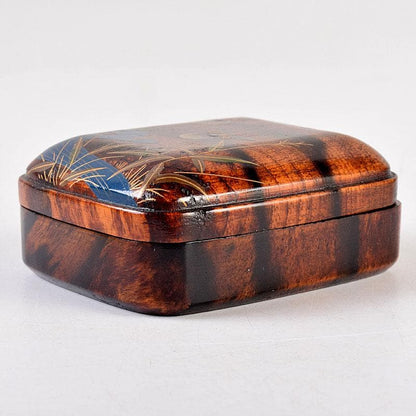 Firefly Maki-e Raden Kogo by Takeuchi Kosai, Black Persimmon Incense Box