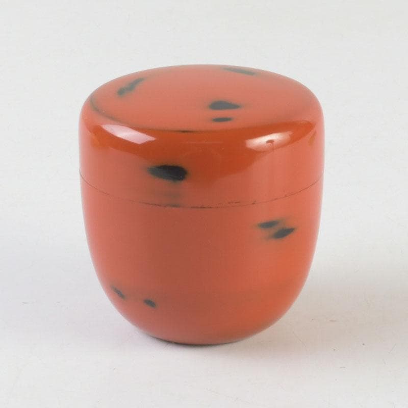 Negoro-nuri Lacquer Natsume Tea Caddy by Shoun — Chunatsume with Original Signed Box