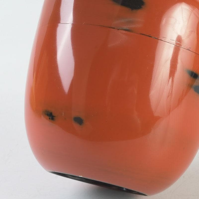 Negoro-nuri Lacquer Natsume Tea Caddy by Shoun — Chunatsume with Original Signed Box