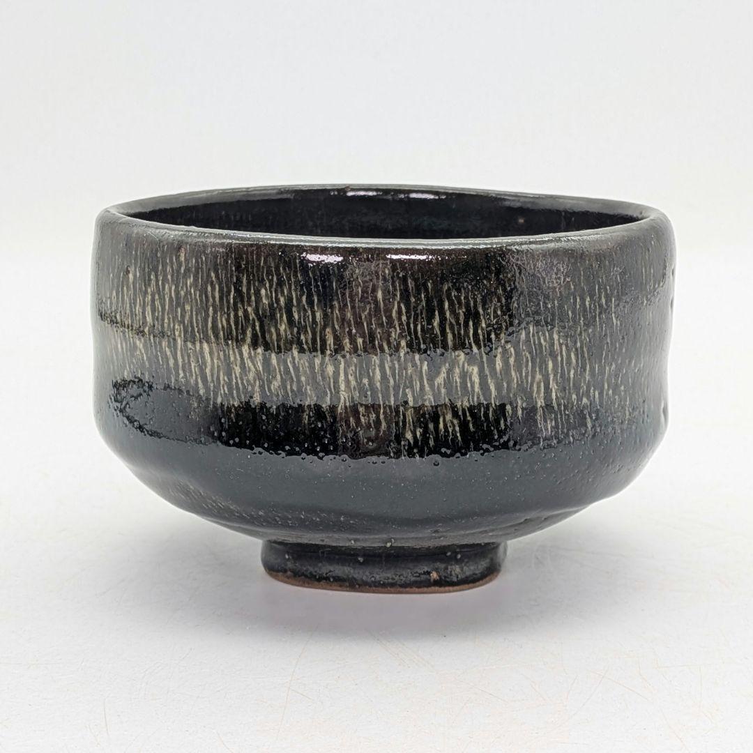 Black-Glaze Chawan by Izumo Banshozan-gama — Nogi Hakeme, Signed Box