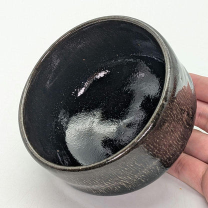 Black-Glaze Chawan by Izumo Banshozan-gama — Nogi Hakeme, Signed Box