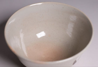 14th Gen Asahi Hosai Iris Iron Painting Tea Bowl - Kaisen Inscription Asahi-yaki