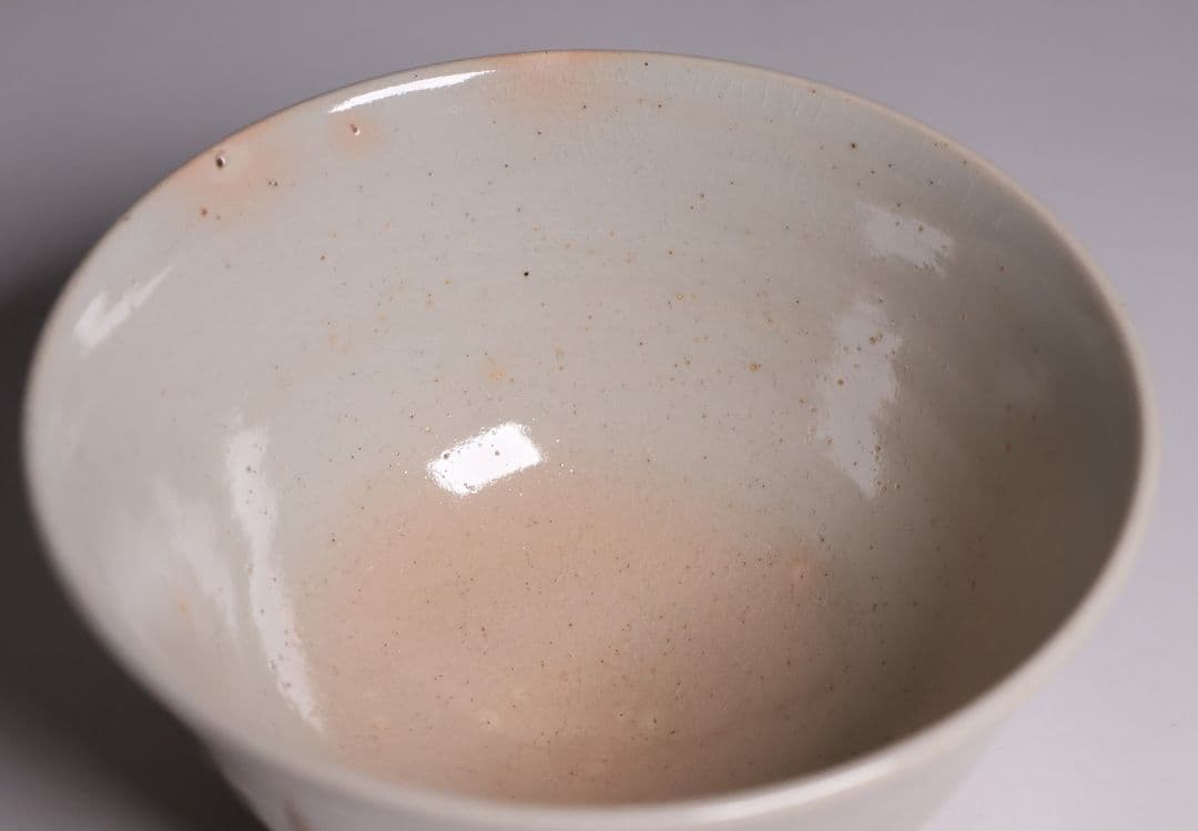 14th Gen Asahi Hosai Iris Iron Painting Tea Bowl - Kaisen Inscription Asahi-yaki