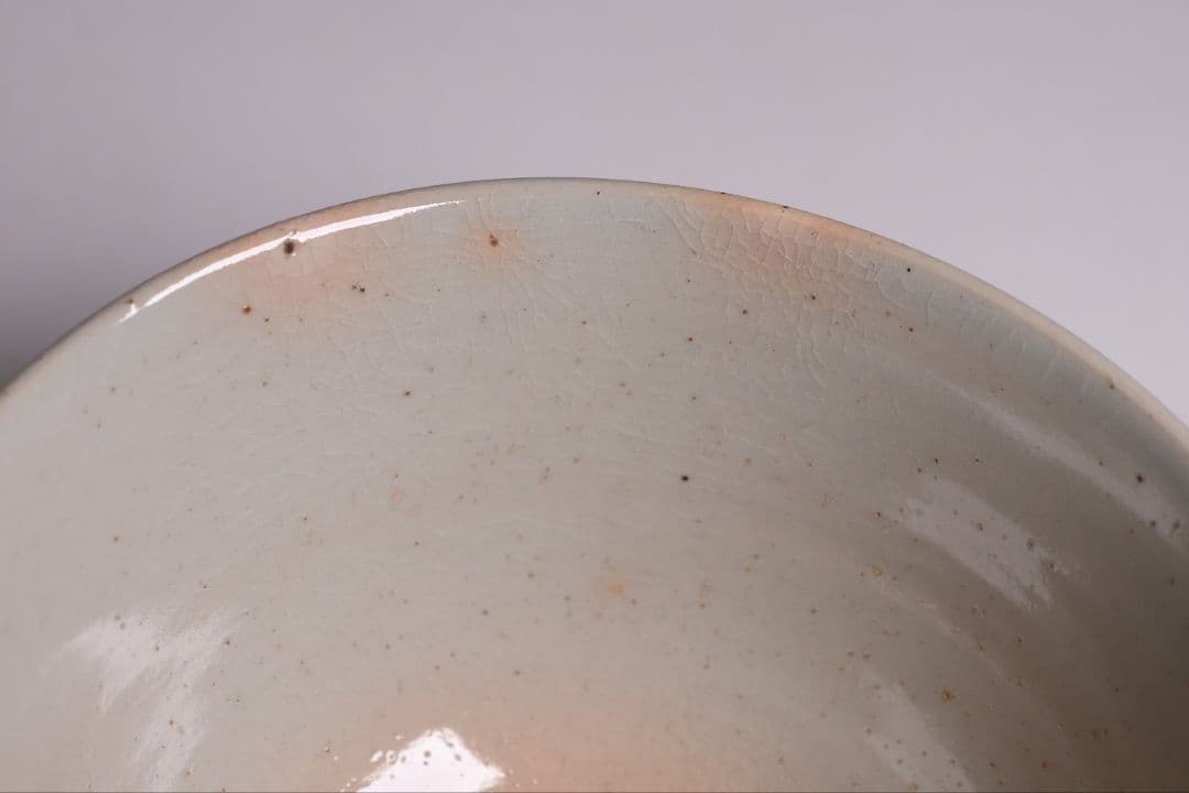 14th Gen Asahi Hosai Iris Iron Painting Tea Bowl - Kaisen Inscription Asahi-yaki